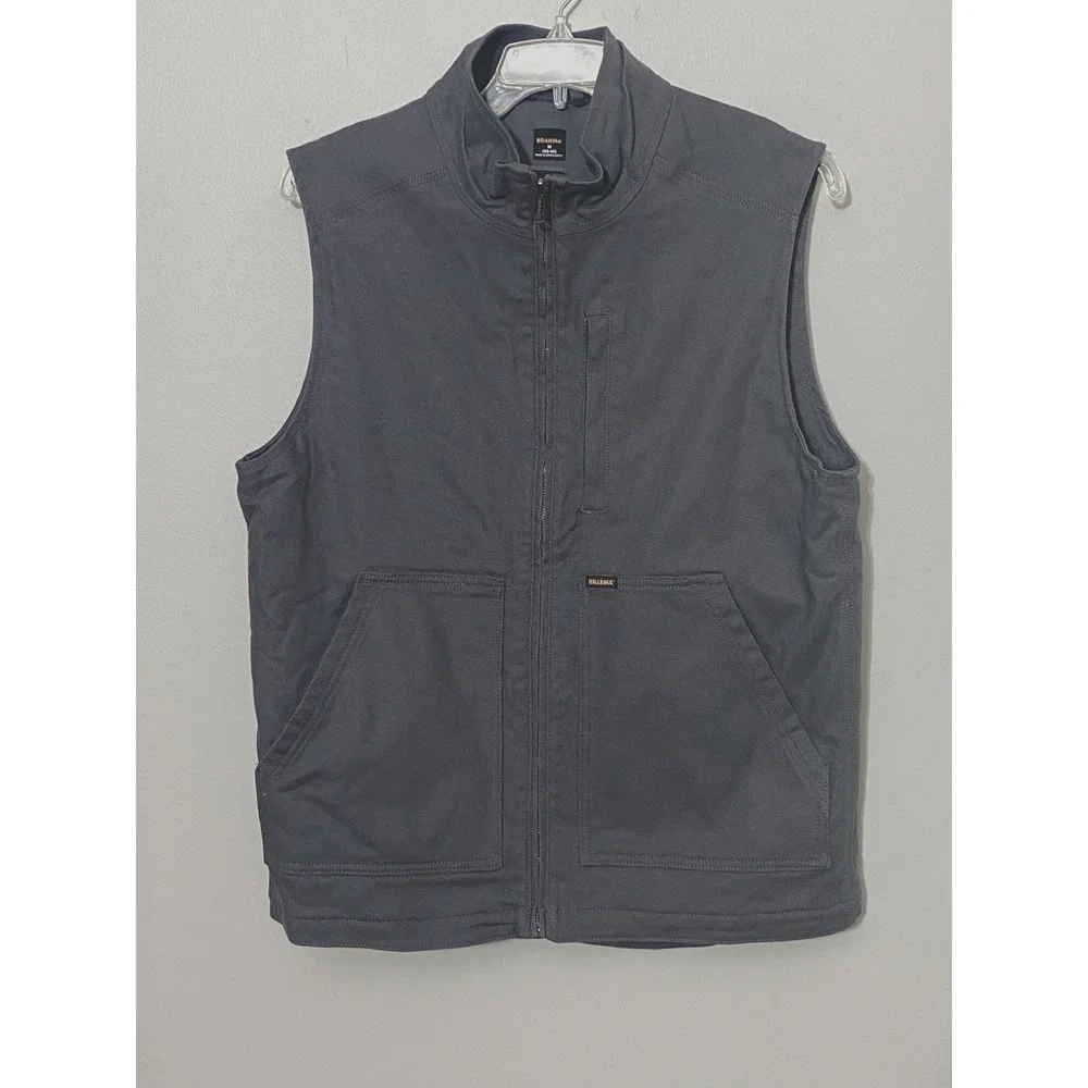 Men's Work Vest Durable Utility Quilted Rugged Pockets Workwear Carhartt Style‎